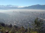 Santiago, la cordigliera e lo smog