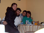 Monia, Antonio, Mario e chiara a colazione
