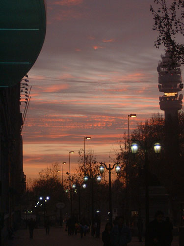 Tramonto a Santiago